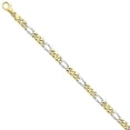 thumbnail image 3 of 14k Yellow and White Gold Two-tone 6.2mm Polished Fancy Link Bracelet Length 8 Inch, 3 of 5
