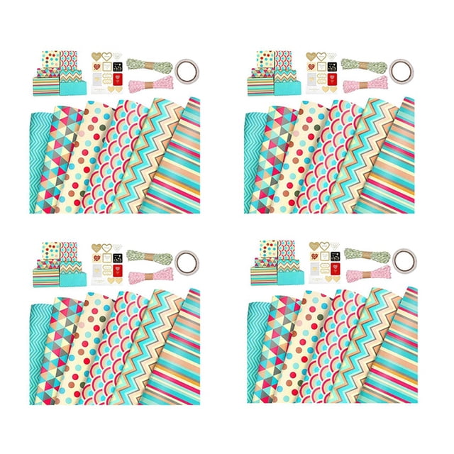 Hojas de Papel para Envolver, para Navidad Fiesta de CumpleañOs Juego de Papel para Envolver 24 Piezas de Papel para Envolver Regalos, Papel para Envolver Regalos Presentes