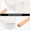 thumbnail image 3 of unbranded White Enamel Milk Pot with Non Stick Surface Portable for Cooking and Boiling, 3 of 8