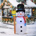 thumbnail image 4 of 12 m muñeco de nieve gigante luces giratorias LED adorno inflable decoraciones navideñas Hugtrwg Para estrenar, 4 of 9