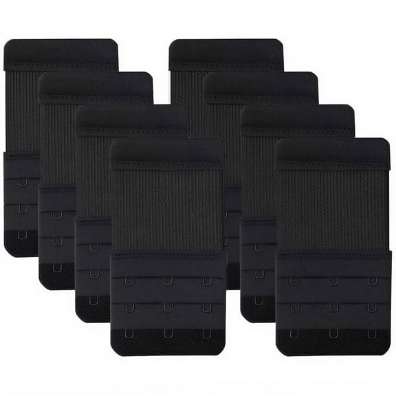 8PCS 3 Hooks Elastic Bra Extenders, Soft Breathable Bra Strap Extensions for Women