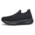 thumbnail image 2 of YHOON Women's Walking Sneakers Lightweight Breathable Slip on Tennis Shoes Casual Fashion Running Sneakers All Black Size 5, 2 of 6