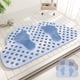 thumbnail image 1 of Tapete antideslizante para bañera | Ventosas potentes | Cloruro de polivinilo | 27,56 x 14,75 in | Gris o azul | Plataforma duradera para los pies de ducha | Protector de seguridad para el baño, 1 of 6