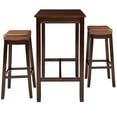thumbnail image 5 of Linon Claridge 3-Piece Bar Height Tavern Set, Brown/Cognac Faux Leather, 5 of 11