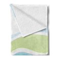 thumbnail image 2 of Flowers Soft Flannel Fleece Throw Blanket, Summer Flowers with Colors and Wave Backgorund Life Season, Cozy Plush for Indoor and Outdoor Use, 60" x 80", Apple Green Aqua, by Ambesonne, 2 of 5