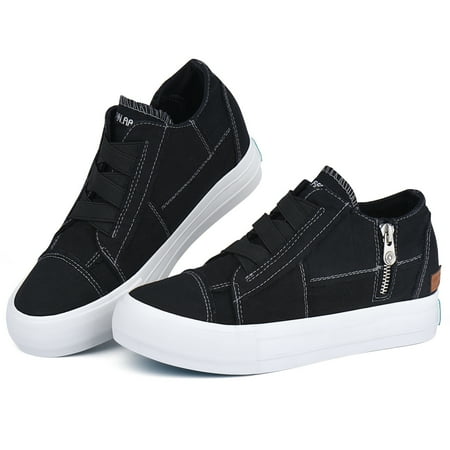

JENN ARDOR Women s Platform Sneakers Wedges Low Top Lace Up Shoes Increase Fashion Sneakers for Womens Girls
