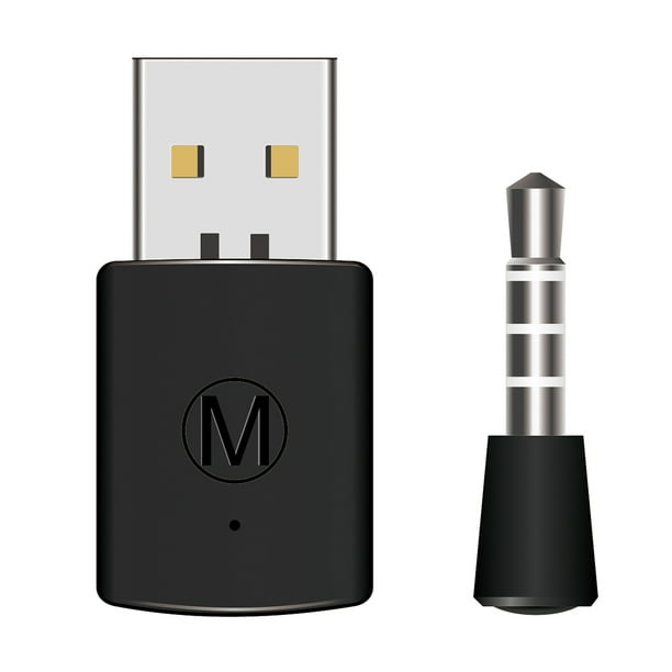Récepteur BT Casque sans fil Adaptateur casque avec micro BT 4.0 Dongle Adaptateur  USB Dongle USB pour PS4 Noir 