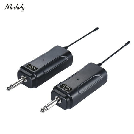 2 Violins 1 Guitar (Muslady Portable Wireless Audio Transmitter Receiver System for Electric Guitar Bass Electric Violin Musical)