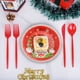 thumbnail image 5 of Decoraciones para Fiestas Navideñas, Platos Desechables, Platos de Papá Noel con Dibujos Animados, Juego de Vasos de Papel y Cubiertos para Fiestas., 5 of 6