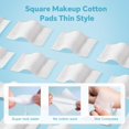 thumbnail image 5 of RAGUPEL Square Cotton Pads for Face (500 Count)-Pure Cotton,Soft Lint-Free Makeup Remover Pads for Facial and Eye Use,Double-Sided Design to Save Water,Hypoallergenic (100 Thick&400 Ultra-Thin), 5 of 7