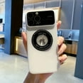 thumbnail image 6 of Magnetic Wireless Charging Phone Case Large Window Glass Anti-Lens Dust For IPhone 15 PLUS Hard Case Matte Touch(White), 6 of 9