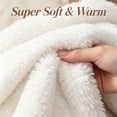 thumbnail image 4 of Phantoscope 880GSM Shaggy Faux Fur Throw Blanket, Ultra Soft Fluffy Plush Blanket for Nordic Decor, White, 50"x60", 4 of 6