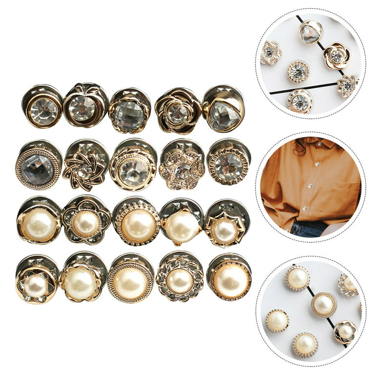 20pcs Pearl Buttons Clothing Vintage Decorative Buttons DIY Clothes  Accessories 