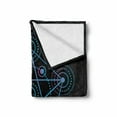 thumbnail image 2 of Pentacle Soft Flannel Fleece Throw Blanket, Line Art Style Gradient Colorful Elements of Geometry Star, Cozy Plush for Indoor and Outdoor Use, 60" x 80", Black Blue and Pink, by Ambesonne, 2 of 6