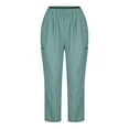 thumbnail image 7 of Wide Leg Sweatpants Women Woman Solid Color Cotton And Linen Loose Casual Wide Leg Nine-Quarter Pants, 7 of 7