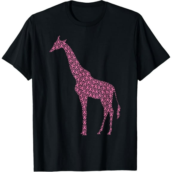 Breast Cancer Awareness Pink Ribbon & Survivor - Giraffe T-Shirt