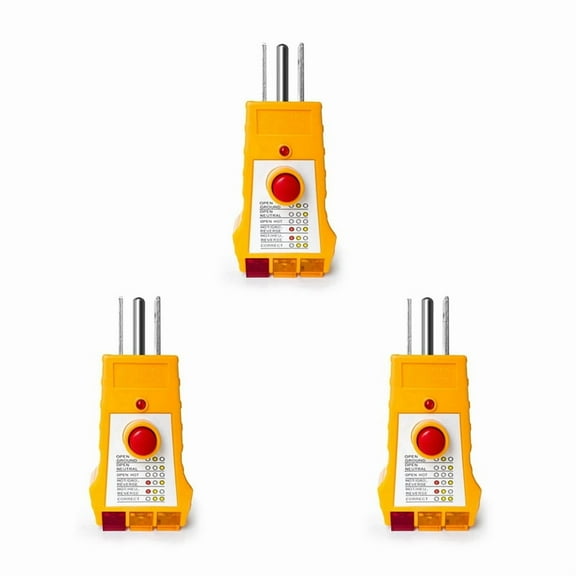 3X Outlet Tester for Grounding Products, Outlet Tester with GFCI, Electrical Receptacle Tester, Plug Tester,USplug