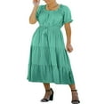 thumbnail image 1 of PENGXIANG Femmes Boho d'Été Robes Casual Manches Courtes Floral Cravate Ceinture Robe Noire S, 1 of 8