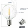 thumbnail image 4 of AC230V Globe LED G40 Bombilla Lámpara 25 Pack E12 Base Socket Holder IP44 Resistencia al agua Blanco cálido para String Light Home Party Decoración Boda esquí esquí Gafas de esquí, 4 of 5