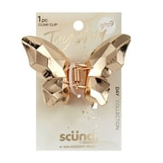 Tayshia by Scunci Faceted Butterfly Claw Clip, Gold, 1 Count