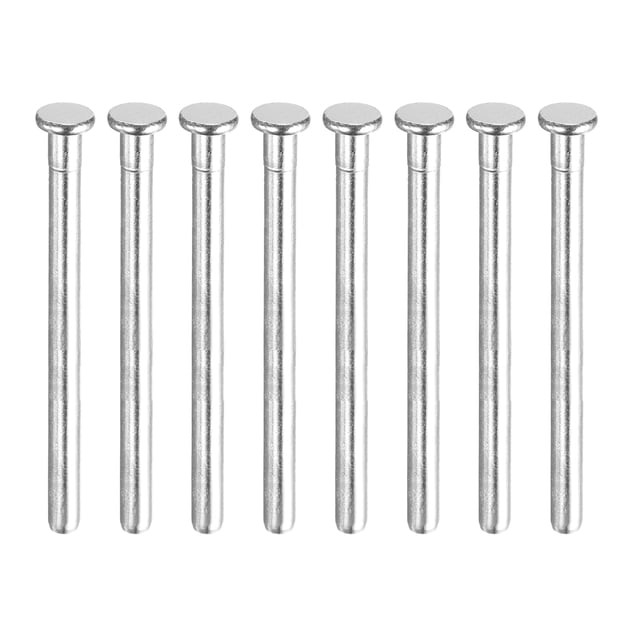 8 piezas de pasadores de bisagra de puerta de 3 pulgadas, bisagra de puerta cepillada removible para reemplazo de puerta residencial de madera, plateado
