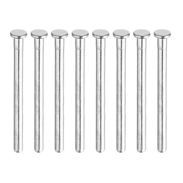 8 piezas de pasadores de bisagra de puerta de 3 pulgadas, bisagra de puerta cepillada removible para reemplazo de puerta residencial de madera, plateado