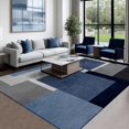 thumbnail image 1 of Alfombra AICLIV 244 x 305 cm azul y gris, delgada y antideslizante, 1 of 8