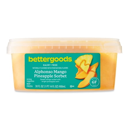 bettergoods Alphonso Mango Pineapple Sorbet, 30 fl oz (Frozen)
