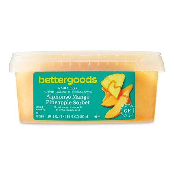 bettergoods Alphonso Mango Pineapple Sorbet, 30 fl oz (Frozen)