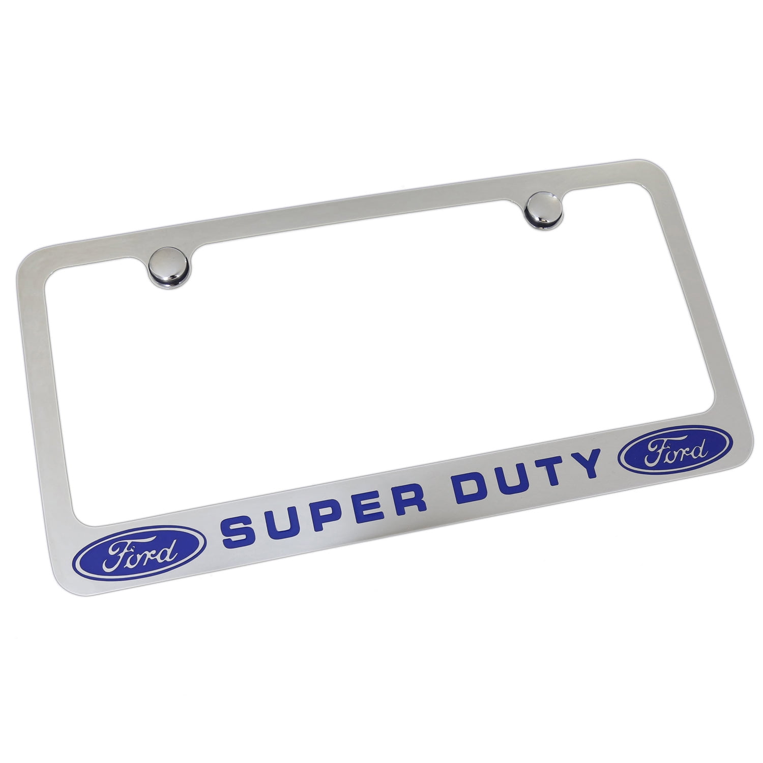 Ford Super Duty Dual Logo License Plate Frame (Chrome)