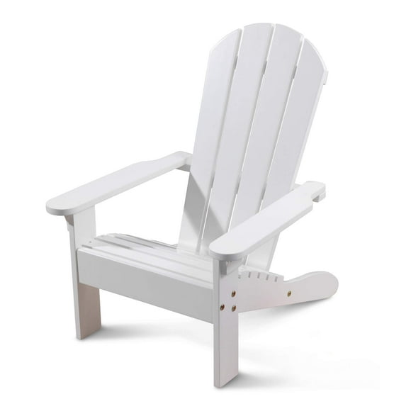 KidKraft Chaise Adirondack en Bois pour Enfants, Mobilier de Patio pour Enfants, Blanc, Cadeau pour les 3-8 Ans