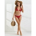 thumbnail image 5 of DARING DIVA Women's Cozy Triangle Halter Bikini Sets X-Large Red, 5 of 6