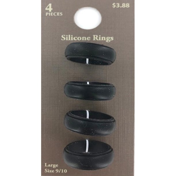Mens Silicone Ring, 4Pieces