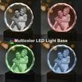 thumbnail image 3 of 3D Crystal Photo Round Shape Innovation Crystal Picture Personalized Gifts with Your Photo Customized Couples Pet Gifts with Colorful Light Base for Mom, Dad, Men, Women, Christmas (Small), 3 of 5