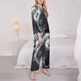 thumbnail image 3 of Pofeuu Heart Illustration Print Womens Pajamas Set Long Sleeve Sleepwear Button Down Nightwear Soft Pj Lounge Sets Button Down Pajamas Women-XX-Large, 3 of 7