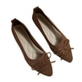 thumbnail image 2 of Viluyesy Womens Ballet Flats, Pointed Toe Shallow Comfort Mesh Breathable Casual Slip-On Dressy Shoes Brown, 2 of 7