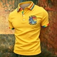 thumbnail image 2 of GrmtClth Pride T Shirt for Men Equality We the People Means Everyone Rainbow Graphic Polo Breathable Short Sleeve Top Soft Collared Button Clothing Yellow S, 2 of 4