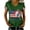 Blackish Green, variant on Womens Blouses Gsakboxl Women V Neck Patriotic T-Shirt, 4th Of July USA 250th Anniversary American Flag Floral Graphic Print Short Sleeve Casual Holiday Tops Shirts for Women S