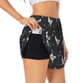 thumbnail image 2 of Haiem Cartoon Rooster Women's 2 in 1 Running Shorts - Lightweight Athletic Workout Gym Yoga Breathable Sports Shorts Liner with Phone Pockets-XX-Large, 2 of 9