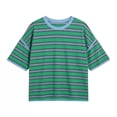 thumbnail image 6 of zbxnLI Oversized T Shirts for Women Casual Short Sleeve Tee Top Fashion Striped Baggy Tshirts Crew Neck Tops, 6 of 7