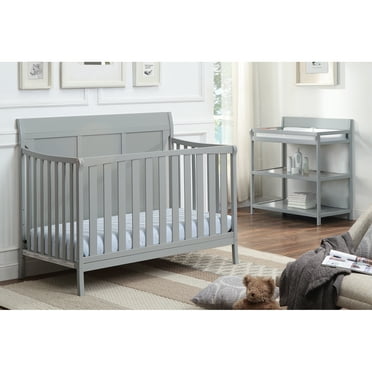 Miekor Furniture Shailee 4-In-1 Convertible Crib Gray 04839