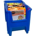 thumbnail image 4 of Akro-Mils Stak-N-Store 13014 Large Storage Bins Stackable Heavy Duty Containers, 17.5"x11"x12.5", Blue, 4-Pack, 4 of 13