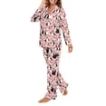 thumbnail image 2 of FOR U DESIGNS Heart Penguin Button Down Nightwear for Women 2 Piece Button Up Pajamas for Women Long Sleeve Sleepwear V-neck and Tops for Women Size XL Nightwear Pjs, 2 of 7