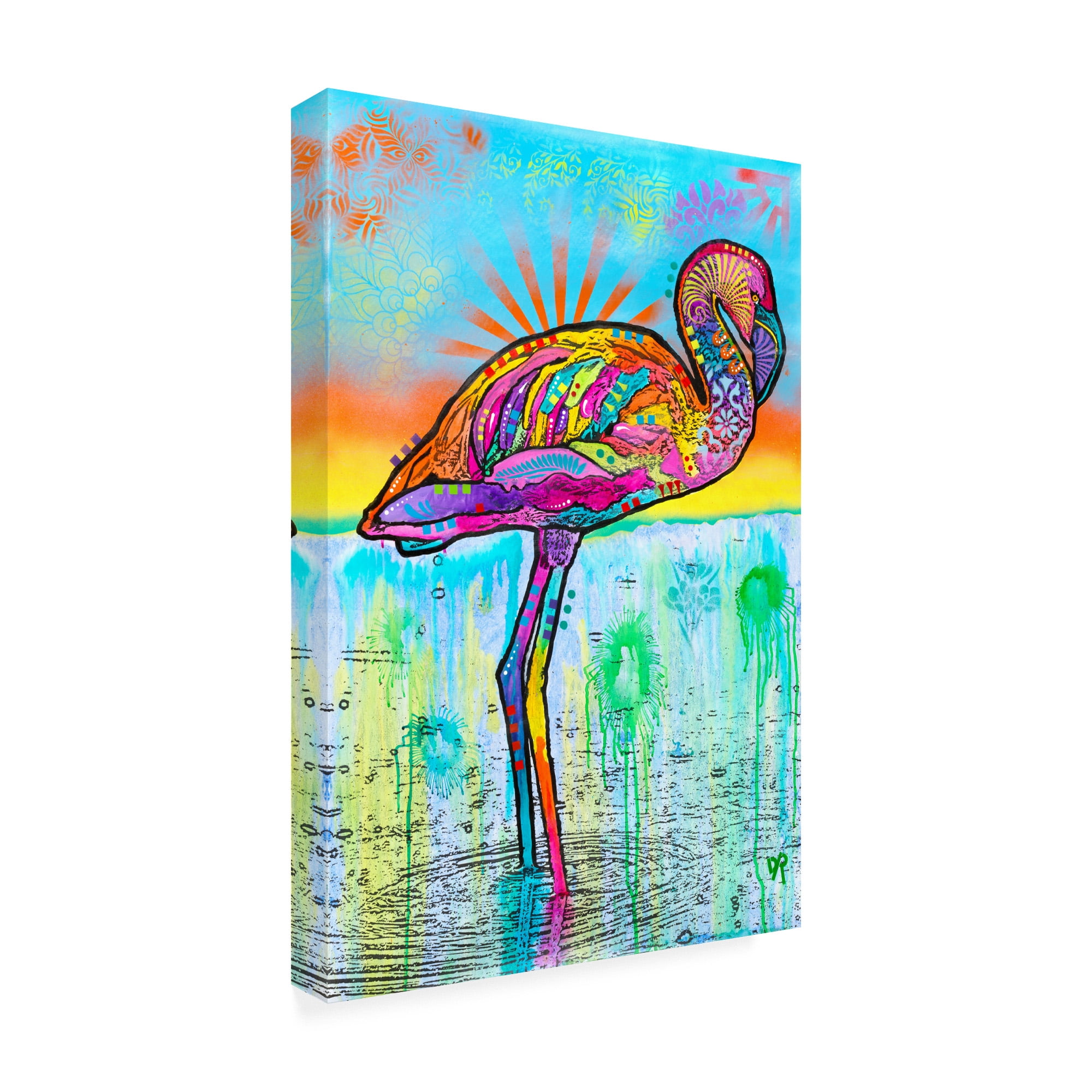 Trademark Fine Art 'Pink Flamingo Abstract Color' Canvas Art by Dean Russo