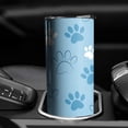 thumbnail image 3 of 20oz Blue Dog Paw Footprint Skinny Tumblers Stainless Steel Tumbler with Lid and Straw,Vacuum Insulated Double Wall Travel Tumbler Cups with Cleaning Brush for Coffee,Tea, 3 of 6