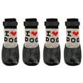 thumbnail image 1 of Bangcool Dog Socks Knit Nonslip 4PCS Letter Pattern Pet Shoes Dog Paw Protector for Home, 1 of 10