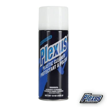 Plexus Aerosol Plastic Cleaner, Protectant, & Polish – 13oz Can – Made in USA – All-in-One Solution for Plastic Surfaces with Sticker
