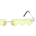 thumbnail image 4 of Gafas de sol sin montura Baoblaze con forma de corazón Verde, 4 of 4