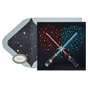Papersong Premium Star Wars Thinking of You Friendship Card (Lightsabers)