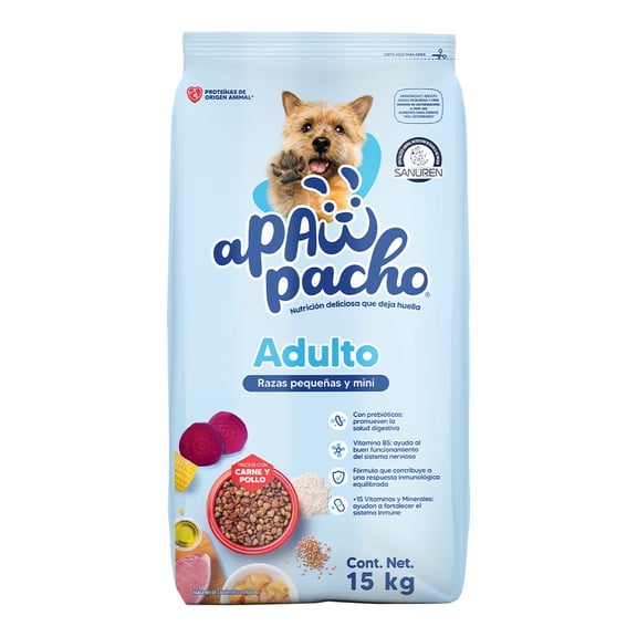 Alimento para Perro Apawpacho Adultos Razas Pequeñas y Mini 15kg
